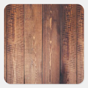 The look of real wood! square sticker