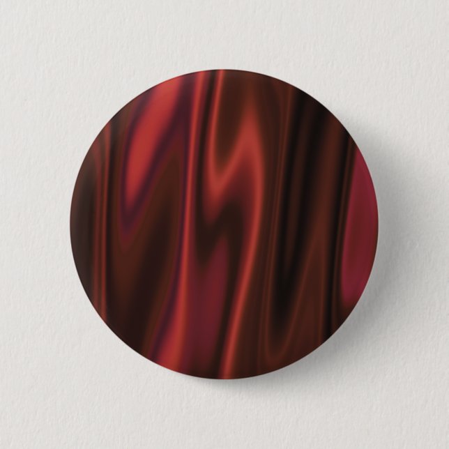 The Look of Smooth Red Satin Fabric in Folds 6 Cm Round Badge (Front)