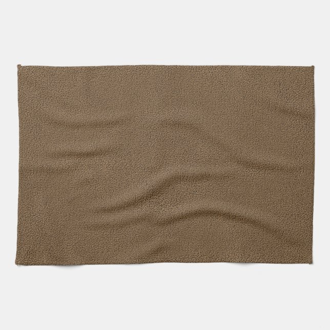 The look of Snuggly Coffee Brown Suede Texture Tea Towel (Horizontal)