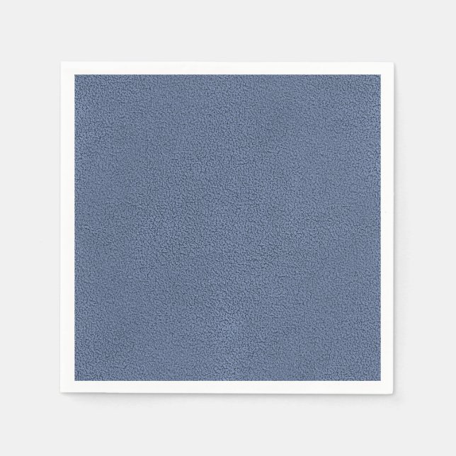 The look of Snuggly Slate Blue Suede Texture Napkin (Front)