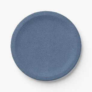 The look of Snuggly Slate Blue Suede Texture Paper Plate
