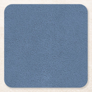The look of Snuggly Slate Blue Suede Texture Square Paper Coaster