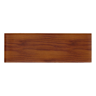 The Look of Warm Oak Wood Grain Texture Name Tag