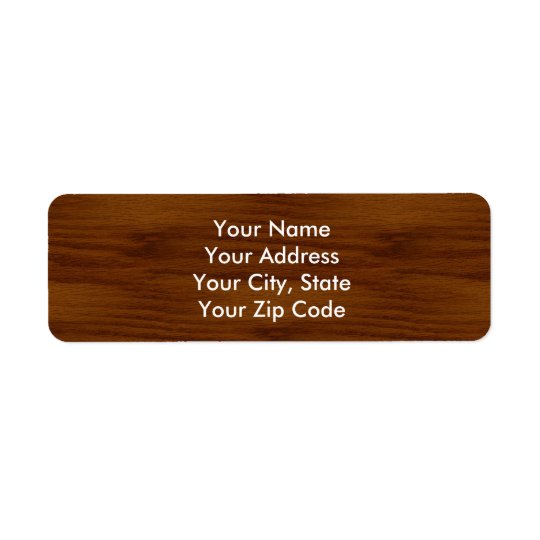 The Look of Warm Oak Wood Grain Texture Return Address Label