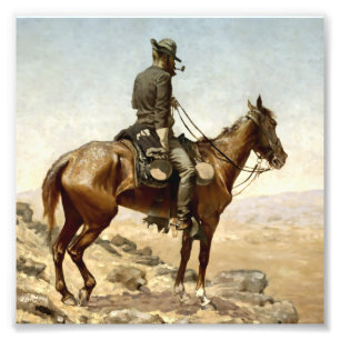 “The Lookout” Cowboy Art by Frederic Remington Photo Print