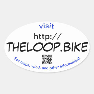 The Loop! Tucson's bike path information! Oval Sticker