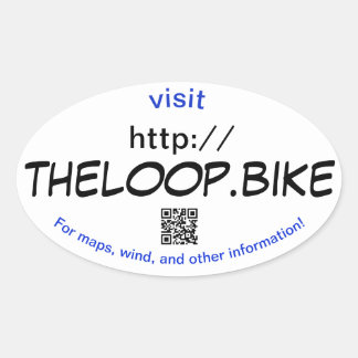 The Loop! Tucson's bike path information! Oval Sticker