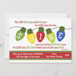 The Lord Bless & Keep You 2-Sided Christmas Card