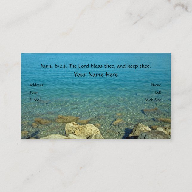 The Lord Bless Thee, Bible Verse Business Card (Front)