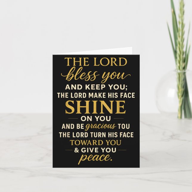 The Lord Bless You And Keep You  Card (Front)