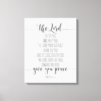 The Lord Bless You And Keep You, Numbers 6:24-26 Canvas Print