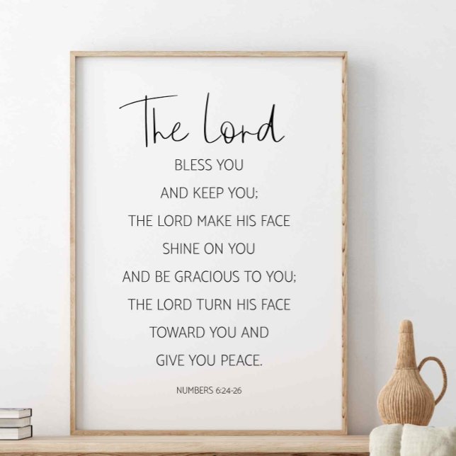 The Lord Bless You And Keep You, Numbers 6:24-26 Poster (Creator Uploaded)