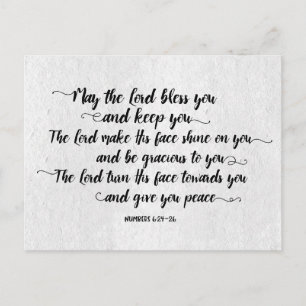 The Lord Bless you and Keep You Postcard