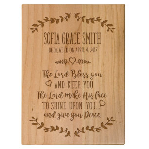 The Lord Bless You & Keep You Wall Plaque - Maple