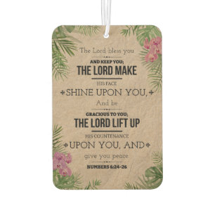 The Lord Bless You, Numbers 6:24-26 Car Air Freshener