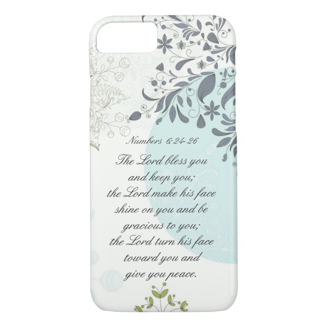 The Lord Bless You, Numbers 6:24 Bible Verse Case-Mate iPhone Case (Back)
