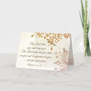 The Lord Bless You Numbers 6:24 Bible Vintage Card