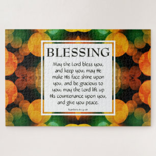 THE LORD BLESS YOU Numbers 6:24 BLESSING 20"x30" Jigsaw Puzzle