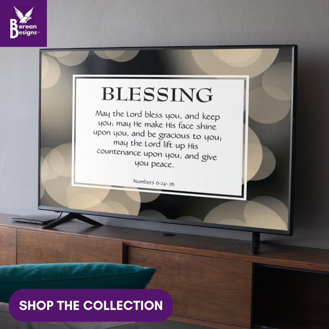 THE LORD BLESS YOU Numbers 6v24-26 Christian  Poster (Widescreen 9:16 Christian poster based on Blessing Numbers 6:24-26. Downloadable as display TV art.)