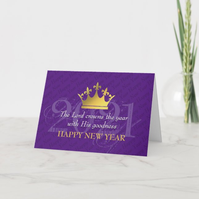 THE LORD CROWNS THE YEAR | 2021 | Happy New Year Holiday Card (Front)