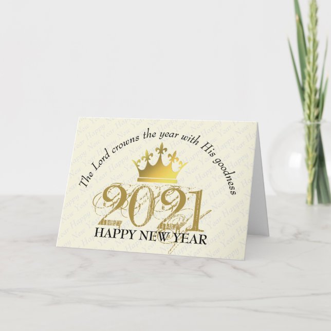 THE LORD CROWNS THE YEAR | Happy New Year | 2021 Holiday Card (Front)