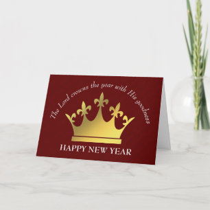 THE LORD CROWNS THE YEAR   Happy New Year Holiday Card