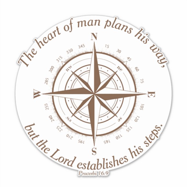 The Lord establishes his steps Sticker (Front)