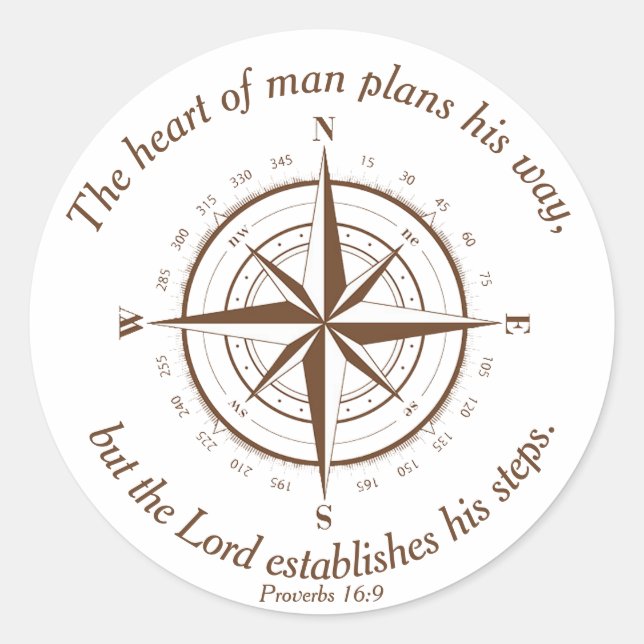 The Lord establishes his steps Sticker (Front)