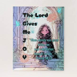 The Lord Gives Me Joy - Christian Retro Anime Jigsaw Puzzle
