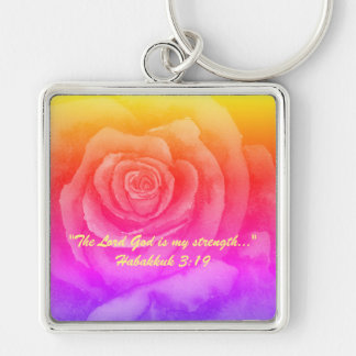 "The Lord God is my strength..." Bible truths  Key Ring