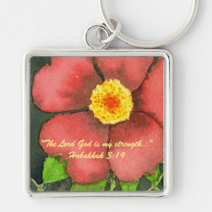 "The Lord God is my strength..." Bible truths  Key Ring