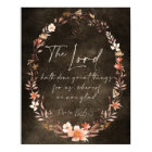The Lord Hath Done Great Things KJV Floral Grunge 