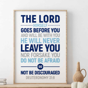 The Lord Himself Goes Before You, Deuteronomy 31:8 Poster