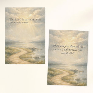 The Lord Is Carrying You Christian Encouragement Card