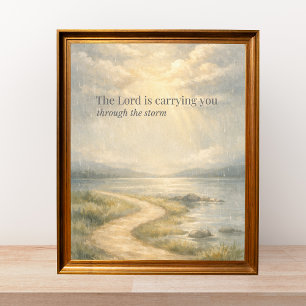 The Lord Is Carrying You Christian Faith Poster