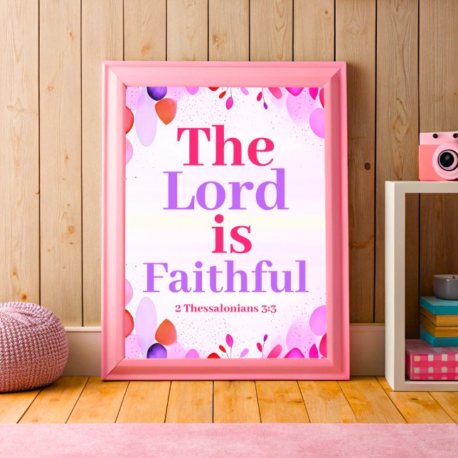 The Lord is faithful Boho Christian Teen Girl Art Poster (Creator Uploaded)