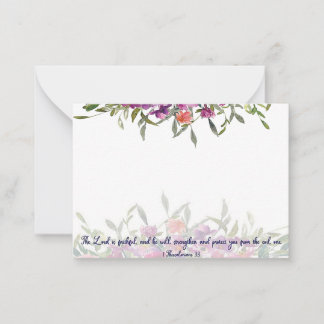 The Lord is faithful watercolor floral Christian Card