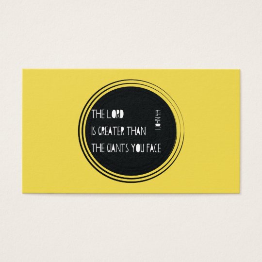 The Lord is Greater than... Business Card