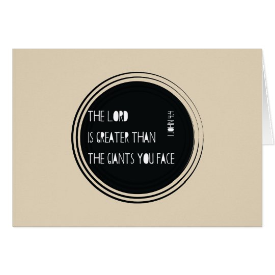 The Lord is Greater than... Card