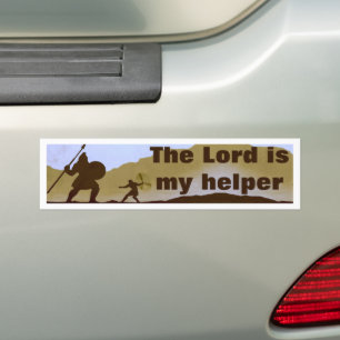 The Lord is my helper Bumper Sticker
