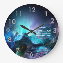 "THE LORD IS MY LIGHT AND MY SALVATION" CLOCK