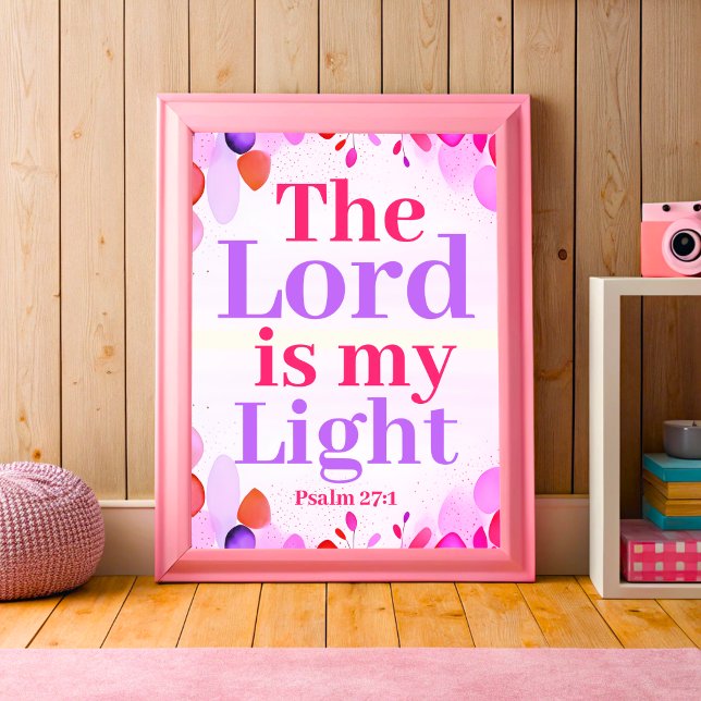 The Lord is my Light Boho Christian Teen Girl Art Poster (Creator Uploaded)