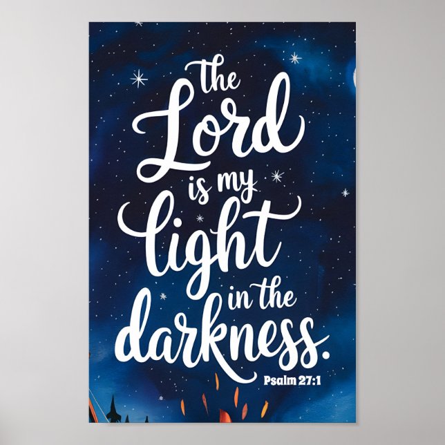 The Lord is My Light Christian Nursery Kids Poster (Front)