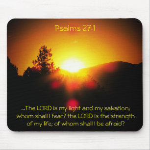 The Lord is My Light - Psalms 27:1 Mouse Mat
