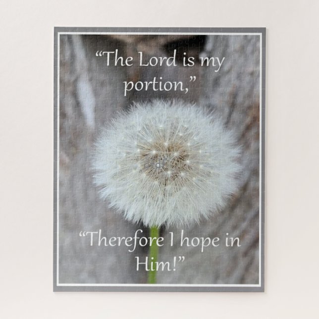 The Lord is My Portion Bible Scripture Quote  Jigsaw Puzzle (Vertical)
