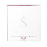 The Lord is My Portion Deep Red Monogram Scripture