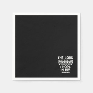 The Lord is My Portion Lamentations 3 24 Quotes Napkin