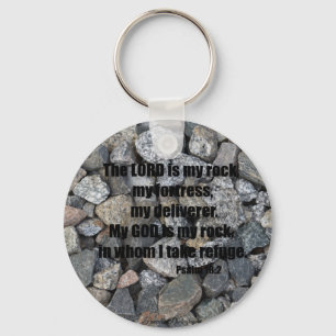 The Lord is my Rock Key Chain