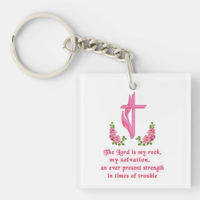 The Lord is my Rock Key Ring (Front)