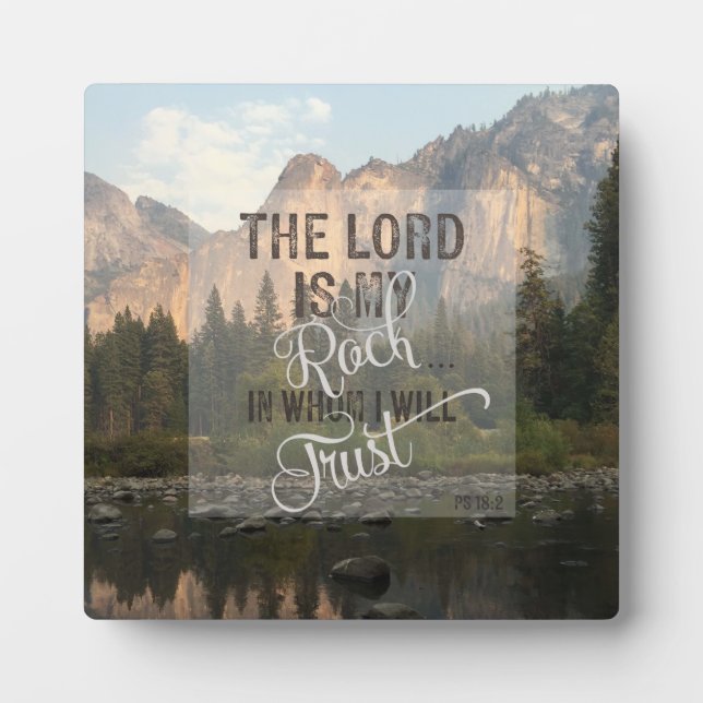 The Lord is my Rock Plaque (Front)